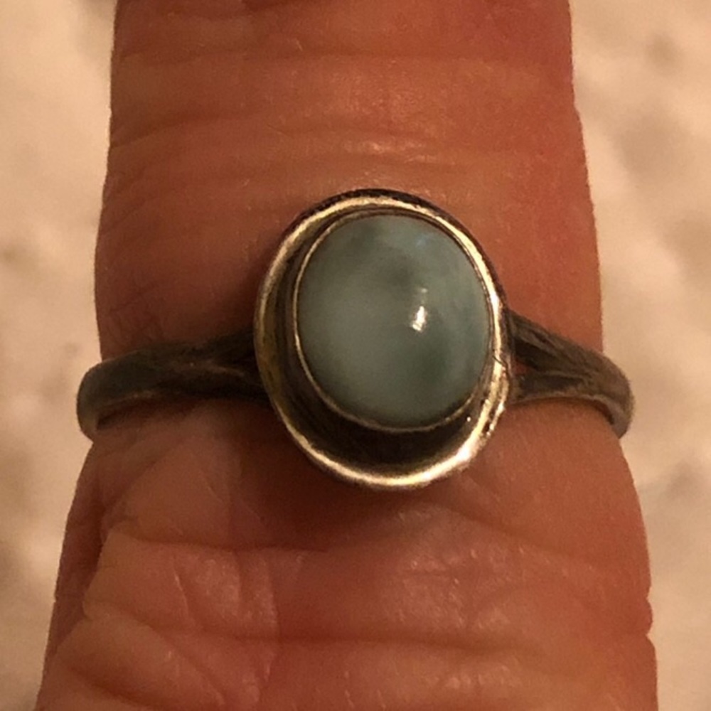 Larimar Ring (Caribbean Stone)